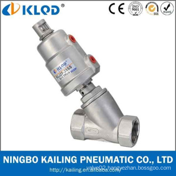 3/4 inch right angle valve, thread connection, stainless steel actuator, piston type, KLJZF-3/4"-SS